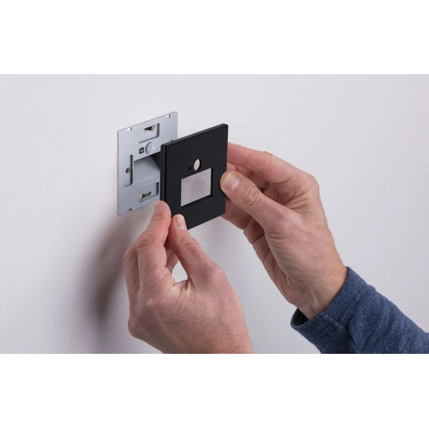 Paulmann  93135 - LED/1,2W Лампа за стълбище със сензор EDGE 230V черен