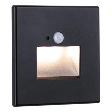 Paulmann  93135 - LED/1,2W Лампа за стълбище със сензор EDGE 230V черен