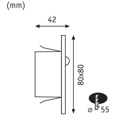 Paulmann  93135 - LED/1,2W Лампа за стълбище със сензор EDGE 230V черен