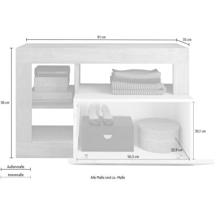 Пейка LENOR бяла/сива бетонна