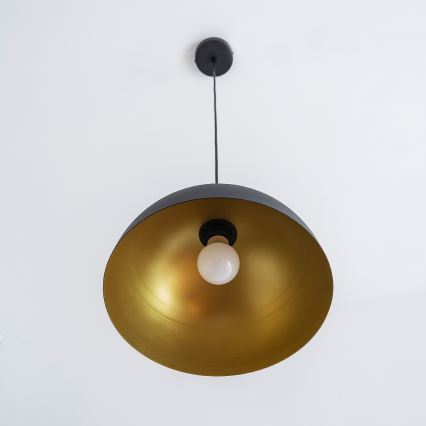 Пендант на шнур VESPER 1xE27/15W/230 Ø 30 см черно/златно