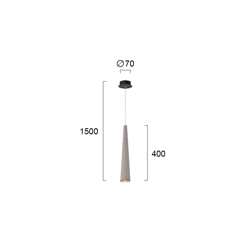 Пендант на кабел ANISHA 1xGU10/35W/230V, сив