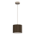 Пендант на кабел ARDEN 1xE27/15W/230V Ø 18 см бежово/кафяво