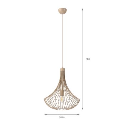 Пендант на кабел BALERINA 1xE27/15W/230V бежов