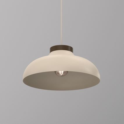 Пендант на кабел BASCA 1xE27/15W/230V бежов/кафяв