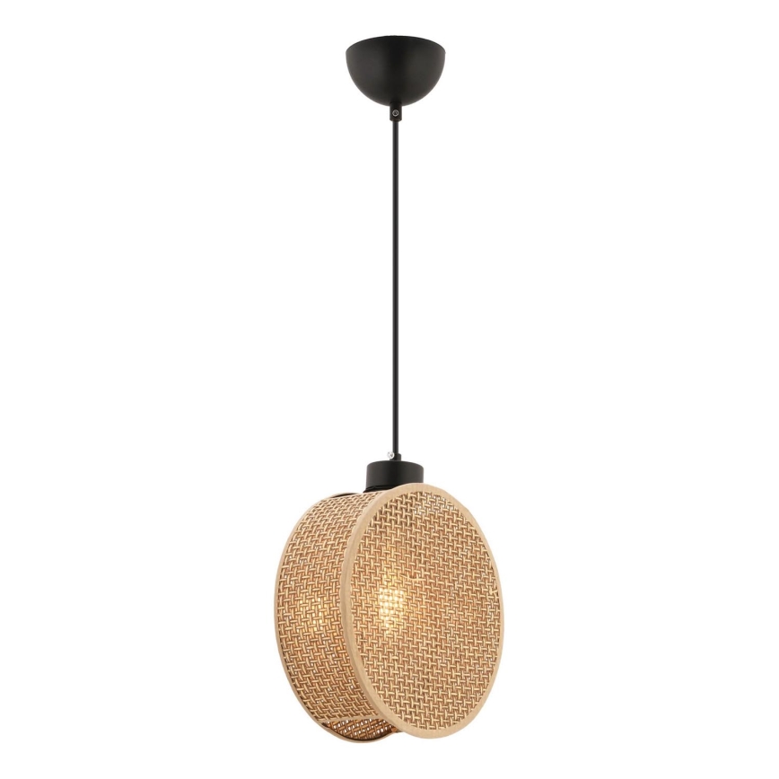 Pендант на кабел DRUM 1xE27/60W/230V кафяв