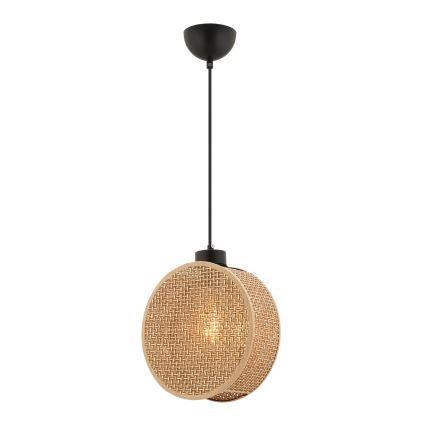Pендант на кабел DRUM 1xE27/60W/230V кафяв