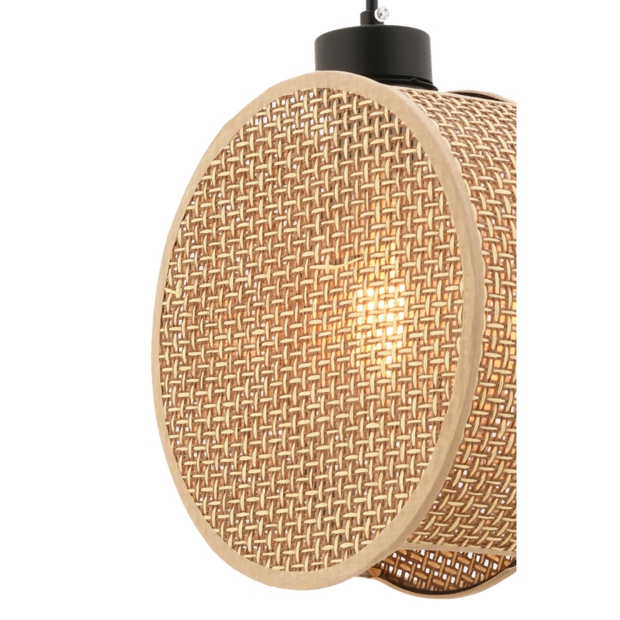 Pендант на кабел DRUM 1xE27/60W/230V кафяв