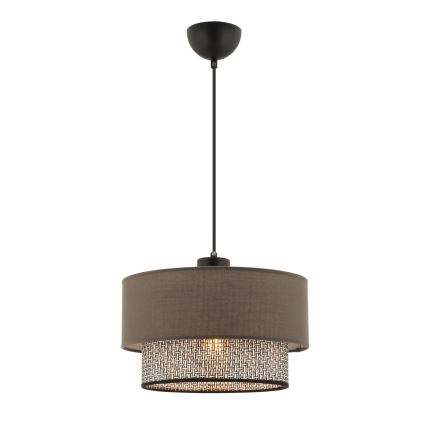 Пендант на кабел ECHO 1xE27/60W/230V кафяв/сив