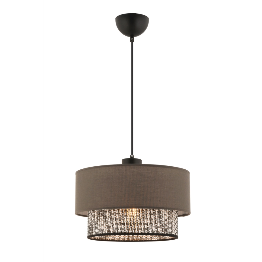 Пендант на кабел ECHO 1xE27/60W/230V кафяв/сив