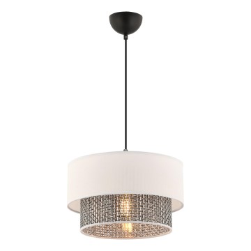 Пендант на кабел ECHO 1xE27/60W/230V кремав/сив