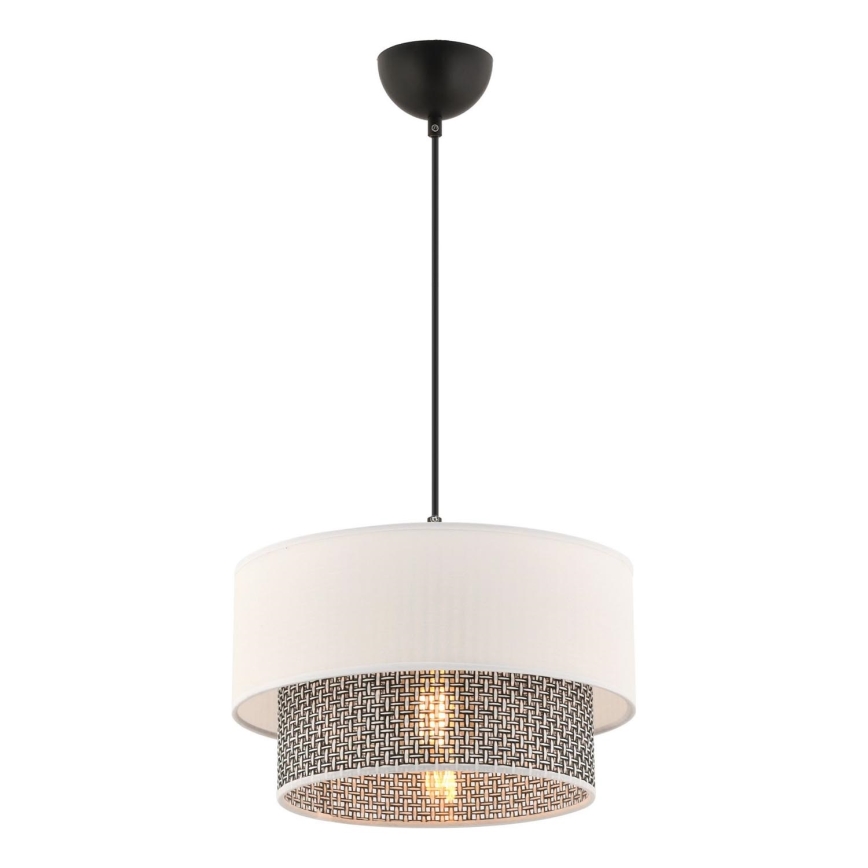 Пендант на кабел ECHO 1xE27/60W/230V кремав/сив