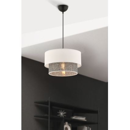 Пендант на кабел ECHO 1xE27/60W/230V кремав/сив