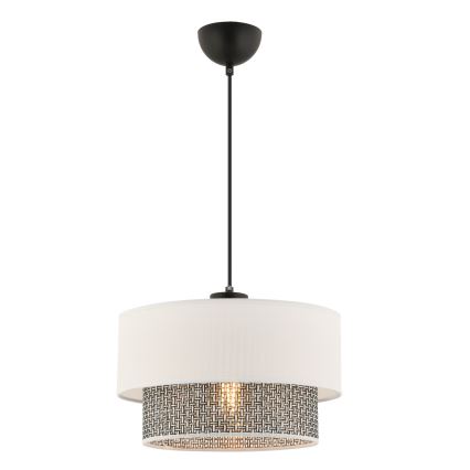 Пендант на кабел ECHO 1xE27/60W/230V кремав/сив