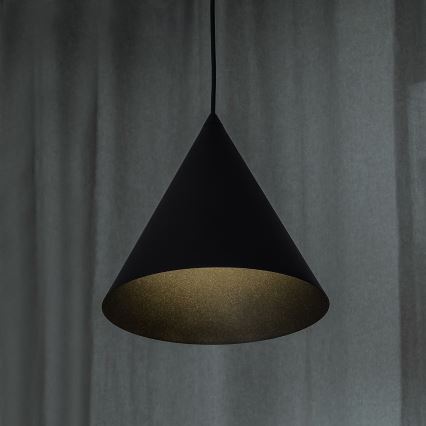 Пендант на кабел ETNA II 1xE27/15W/230V Ø 25 см, черен