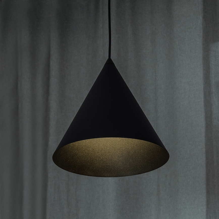 Пендант на кабел ETNA II 1xE27/15W/230V Ø 25 см, черен