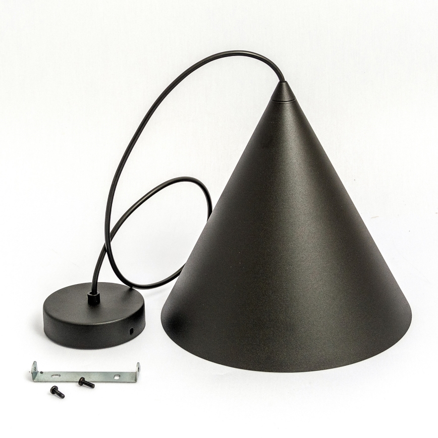 Пендант на кабел ETNA II 1xE27/15W/230V Ø 25 см, черен