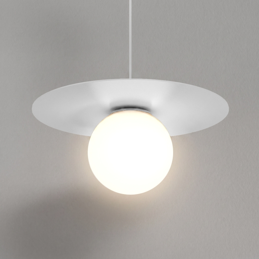 Пендант на кабел FLAT 1xE27/15W/230V бял
