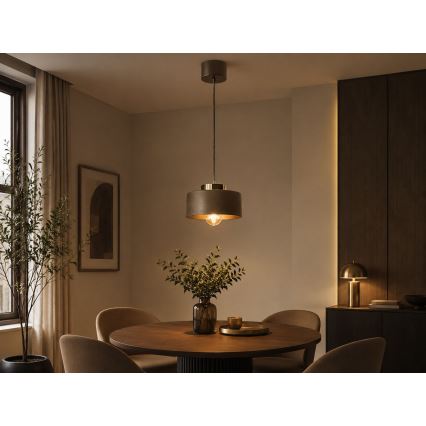 Пендант на кабел IGNIA 1xE27/60W/230V кафяв/златист