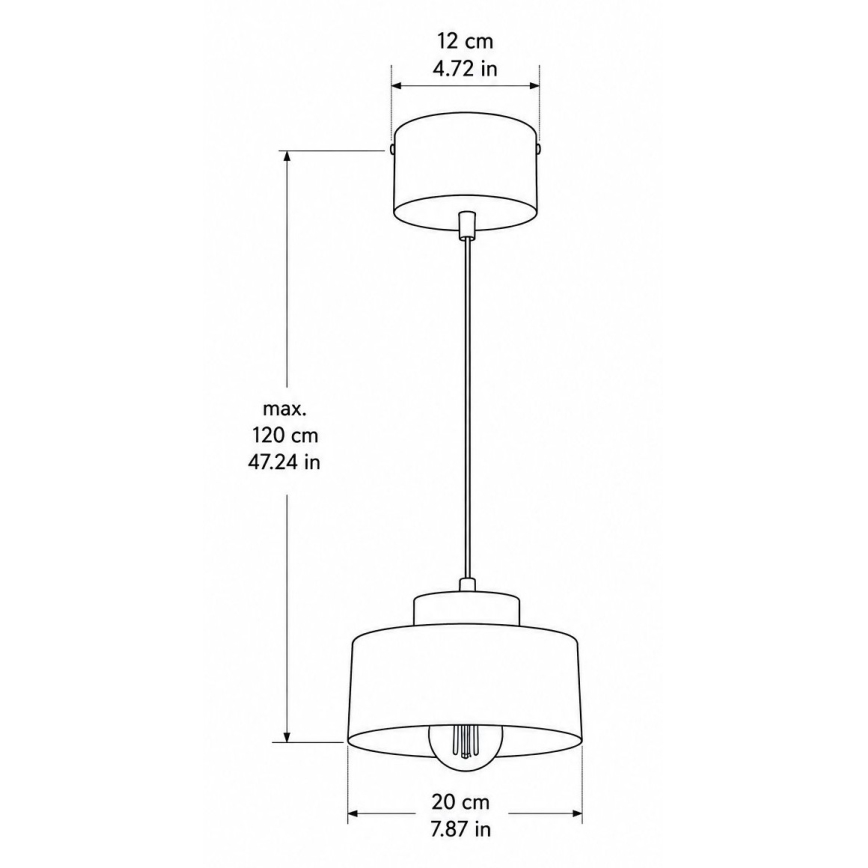 Пендант на кабел IGNIA 1xE27/60W/230V кафяв/златист