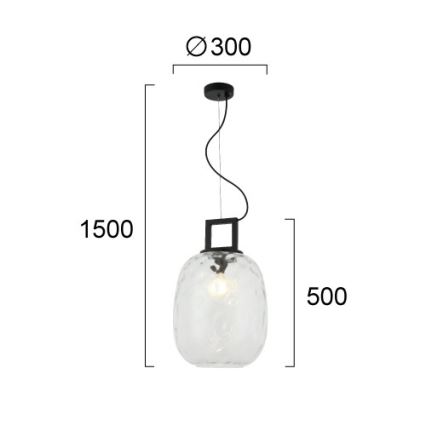 Пендант на кабел LUCY 1xE27/40W/230V черен