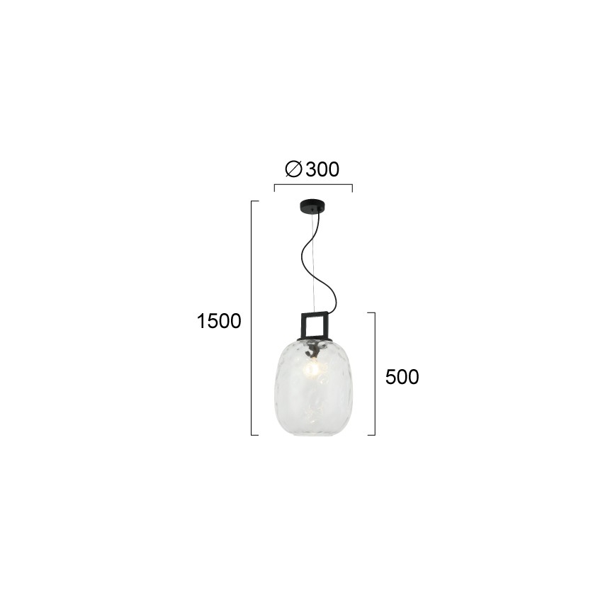 Пендант на кабел LUCY 1xE27/40W/230V черен