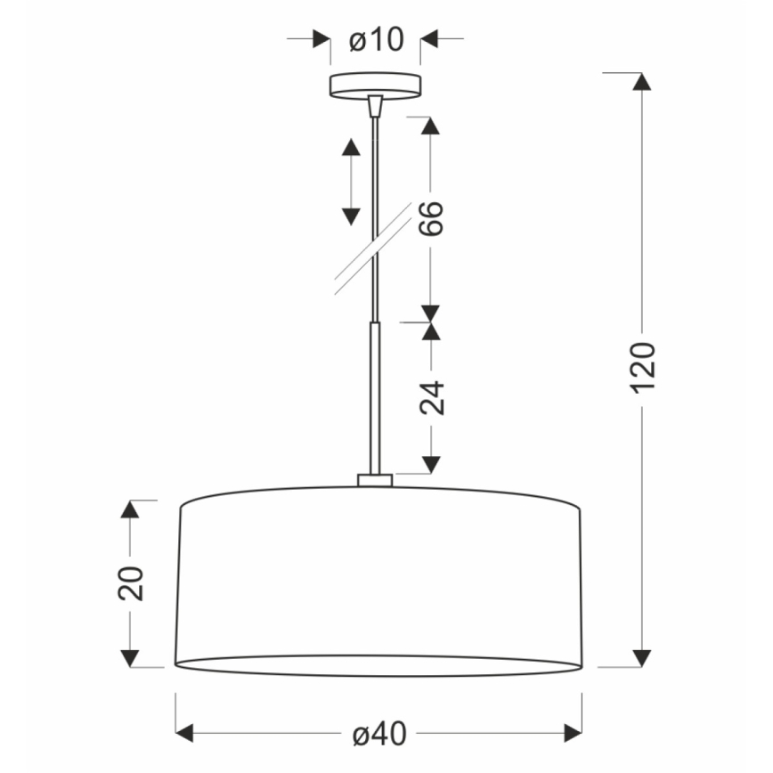 Пендант на кабел VANTI 1xE27/40W/230V кафяв