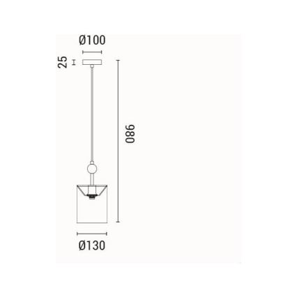 Пендел 1xE14/15W/230V
