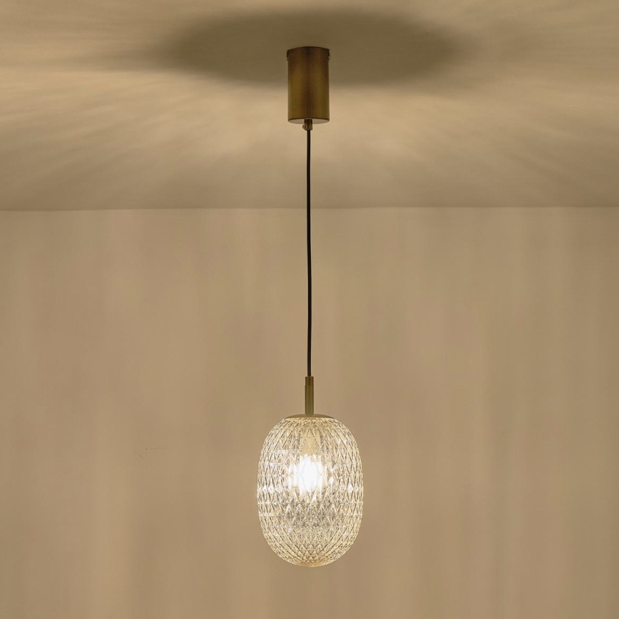 Пендел 1xE14/25W/230V прозрачен Ø 15 см