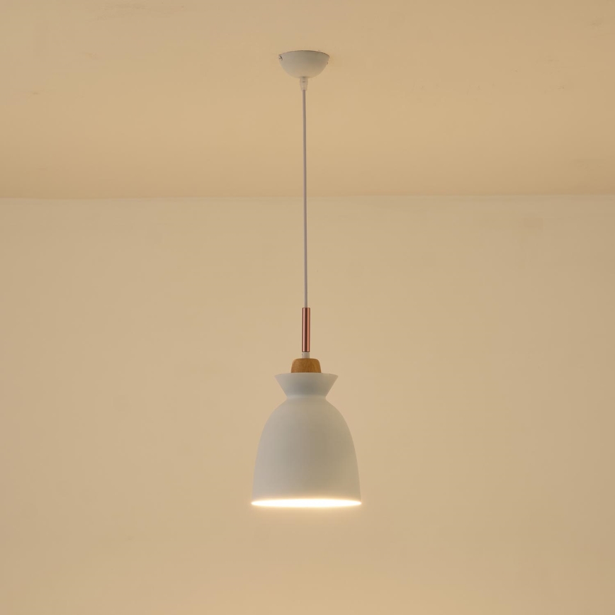 Пендел 1xE27/15W/230V бял Ø 19,5 см
