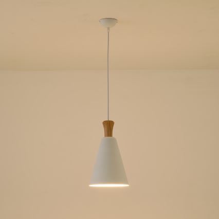 Пендел 1xE27/15W/230V бял Ø 20 см