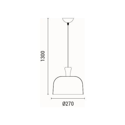 Пендел 1xE27/15W/230V бял Ø 27 см