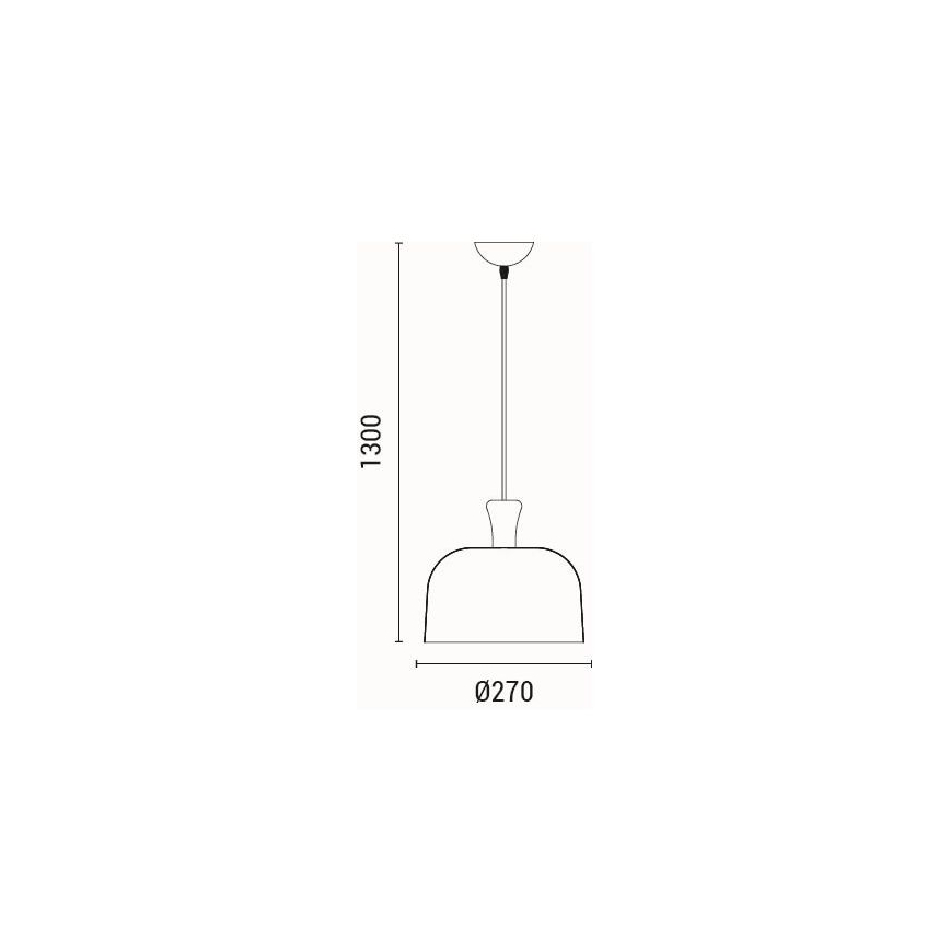 Пендел 1xE27/15W/230V бял Ø 27 см