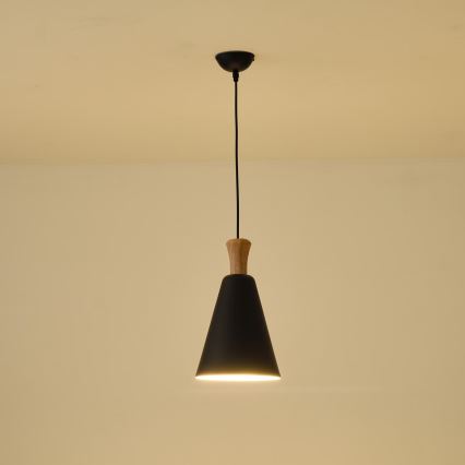 Пендел 1xE27/15W/230V черен Ø 20 см