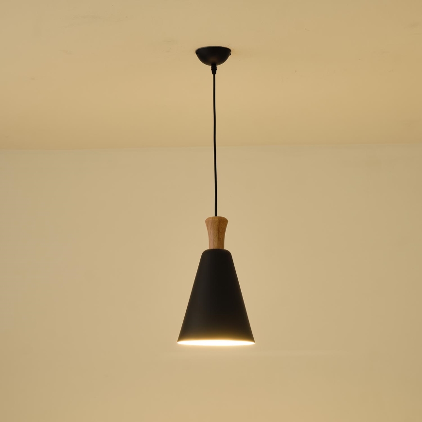 Пендел 1xE27/15W/230V черен Ø 20 см