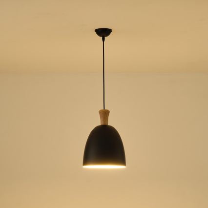 Пендел 1xE27/15W/230V черен Ø 23 см