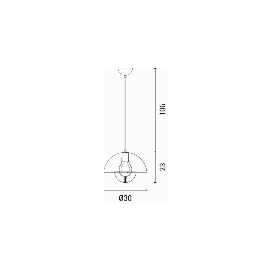 Пендел 1xE27/15W/230V червен
