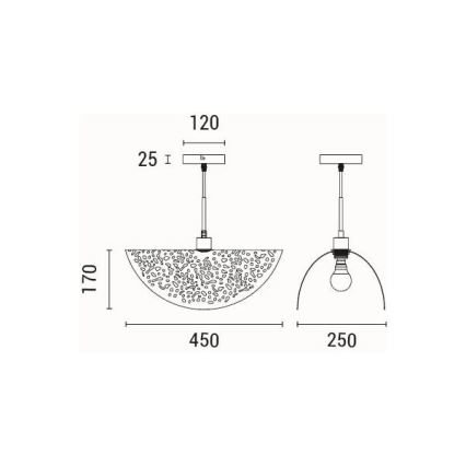 Пендел 1xE27/15W/230V черен