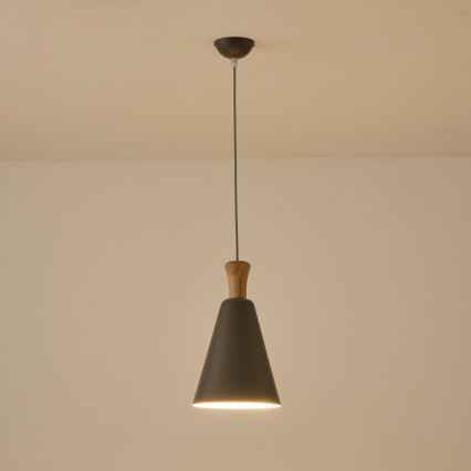 Пендел 1xE27/15W/230V сив Ø 20 см
