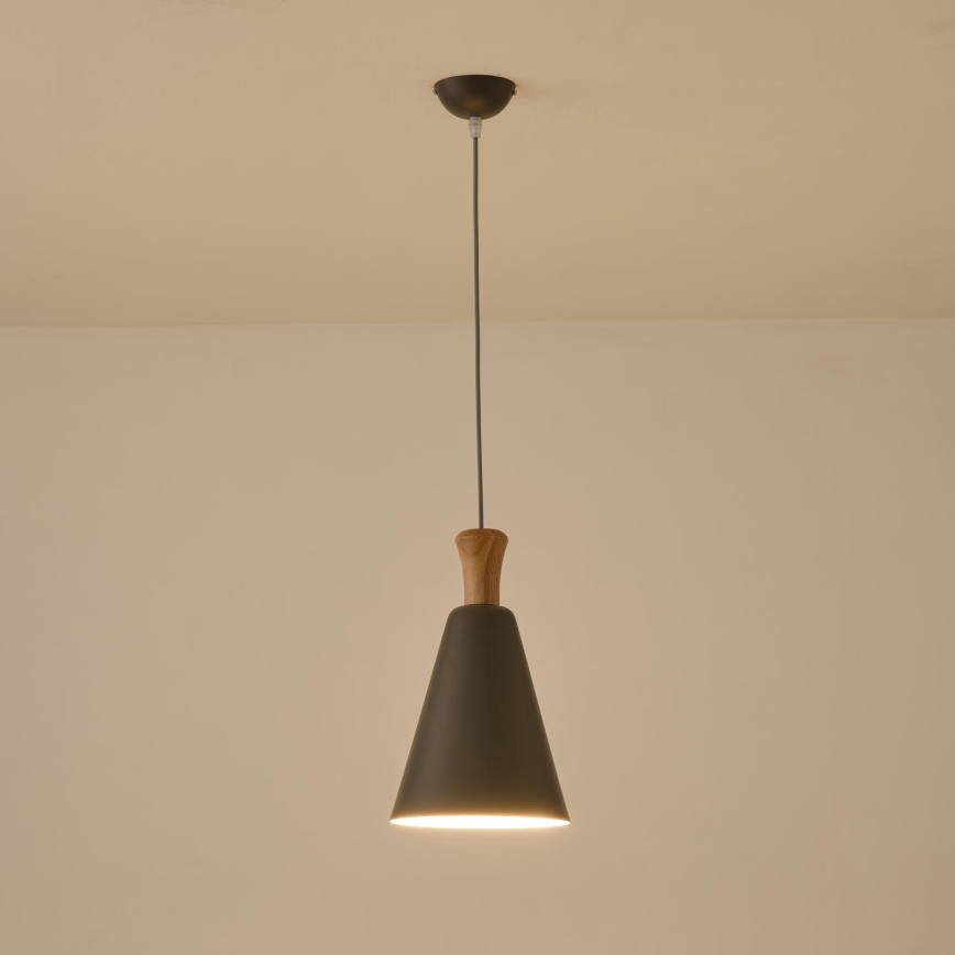 Пендел 1xE27/15W/230V сив Ø 20 см