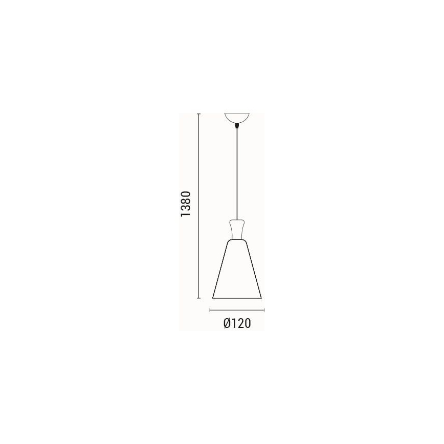 Пендел 1xE27/15W/230V сив Ø 20 см