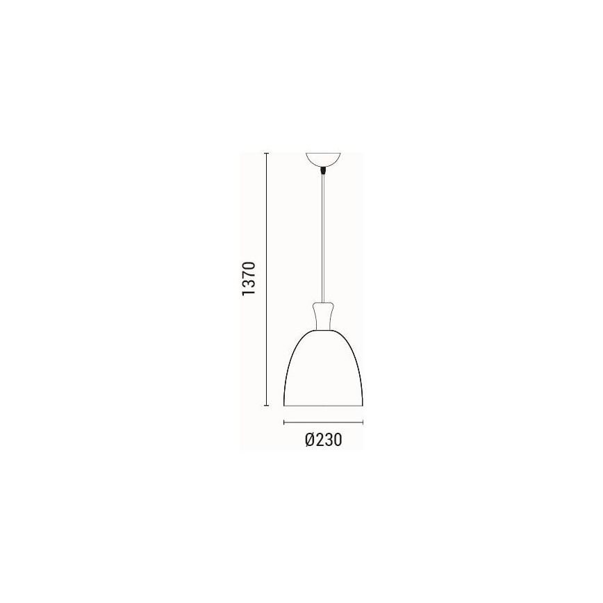 Пендел 1xE27/15W/230V сив Ø 23 см