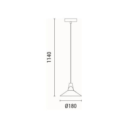 Пендел 1xE27/15W/230V зелен