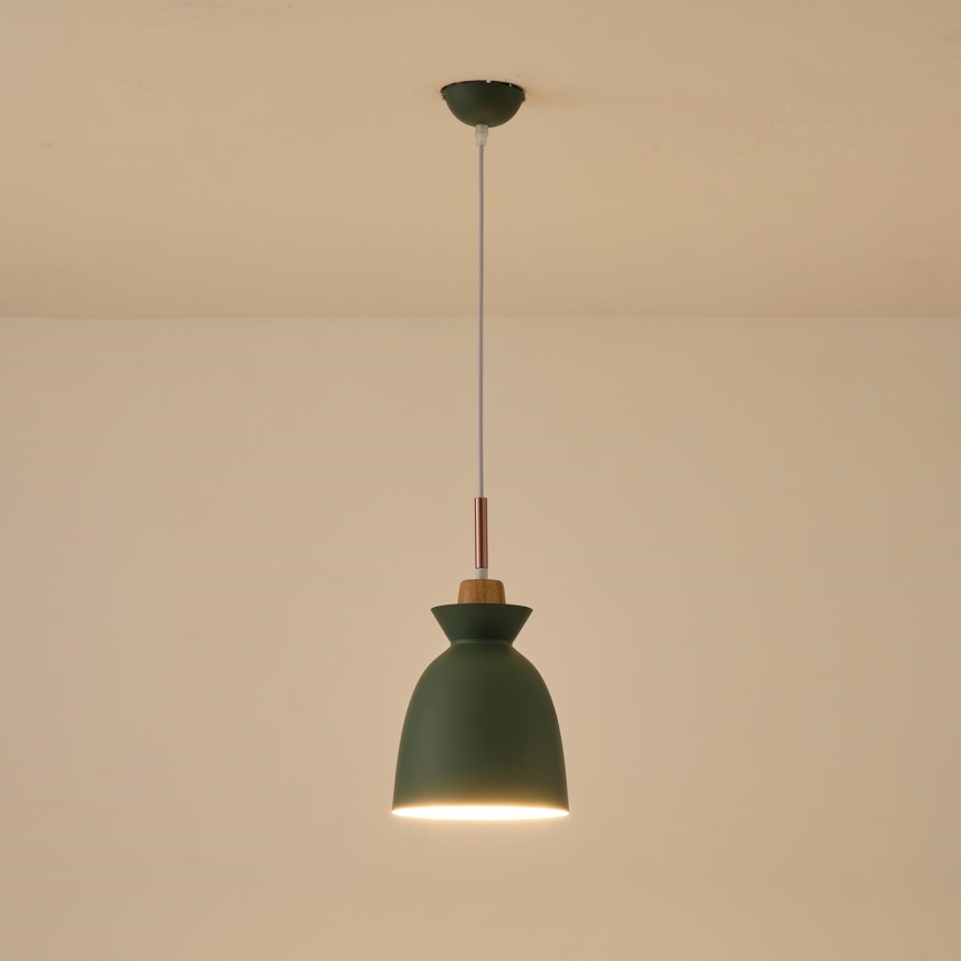 Пендел 1xE27/15W/230V зелен Ø 19,5 см