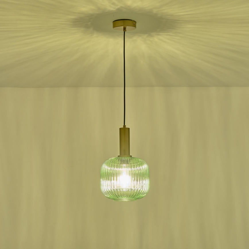 Пендел 1xE27/15W/230V зелен Ø 20 см