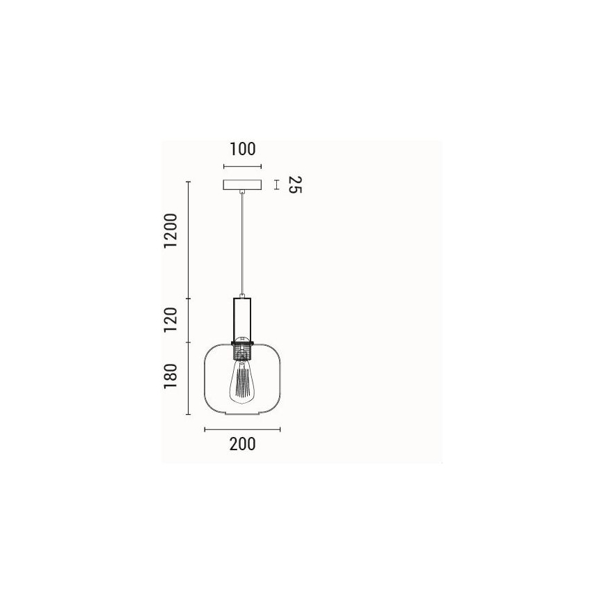 Пендел 1xE27/15W/230V зелен Ø 20 см