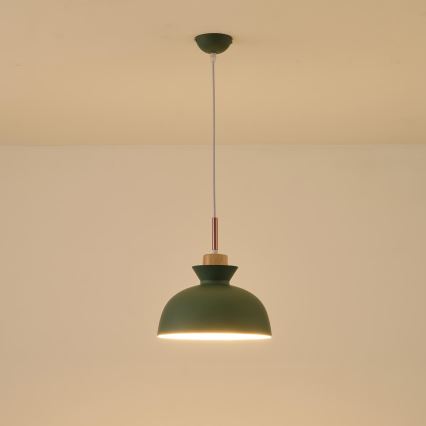 Пендел 1xE27/15W/230V зелен Ø 28 см