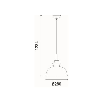 Пендел 1xE27/15W/230V зелен Ø 28 см