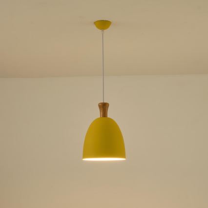 Пендел 1xE27/15W/230V жълт Ø 23 см