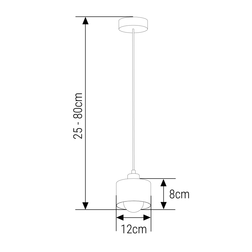 Пендел 1xE27/35W/230V Ø 12 см черен/златист